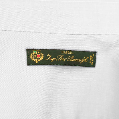 Label detail of Made in Italy White Cotton Women's Shirt by Loro Piana