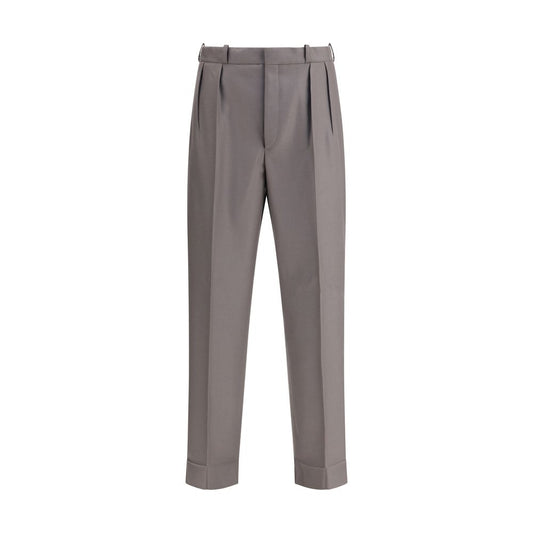 Margiela Bicolor Fleece Wool Dress Pants
