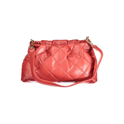 Mario Valentino Red Polyethylene Handbag with adjustable strap and quilted design