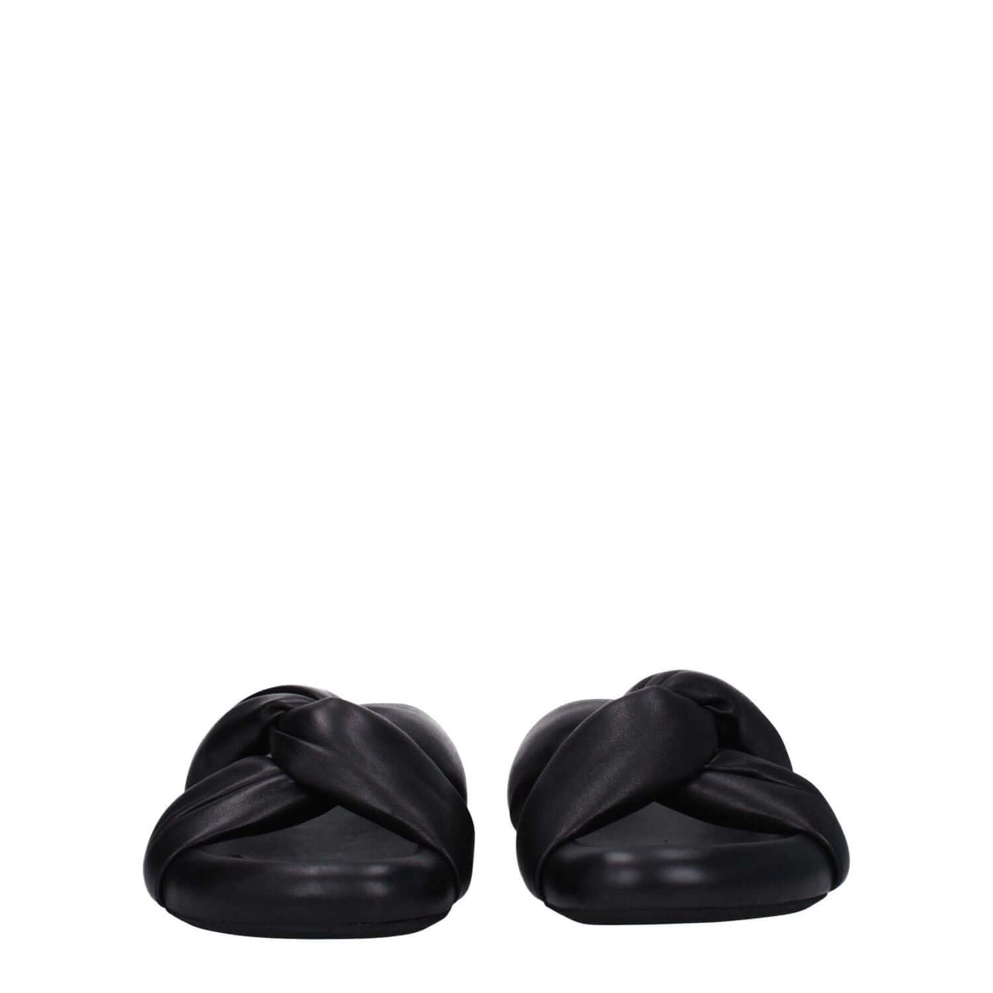 Marni Black Leather Slippers