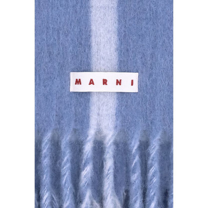 Marni Light Blue Wool Scarf