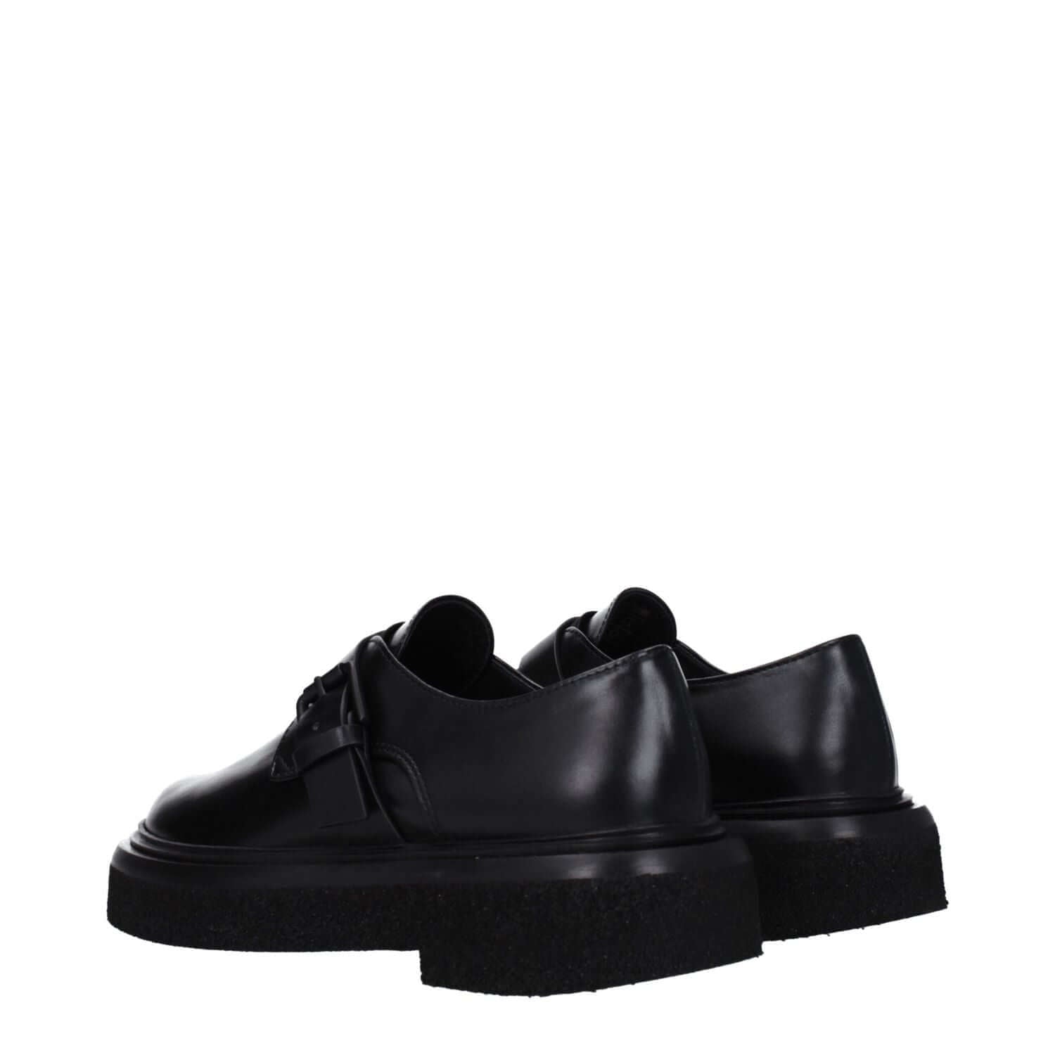 Max Mara Black Leather Oxfords And Derbies