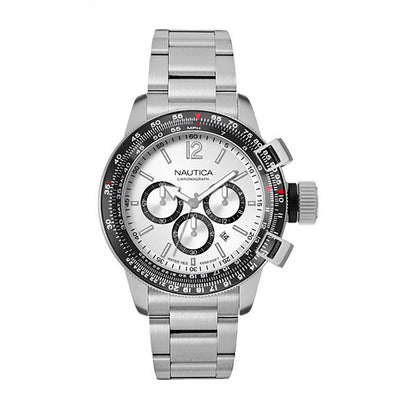 NAUTICA Mod. NAPBFCF04 gent's quartz analog watch, 47mm case, multifunction, 10 ATM water resistance, mineral dial, includes official box packaging