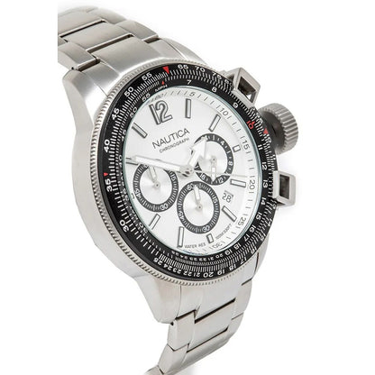 NAUTICA Mod. NAPBFCF04 quartz analog watch for gents, 47mm case, multifunction, mineral dial, water resistant up to 10 ATM, official bracelet.