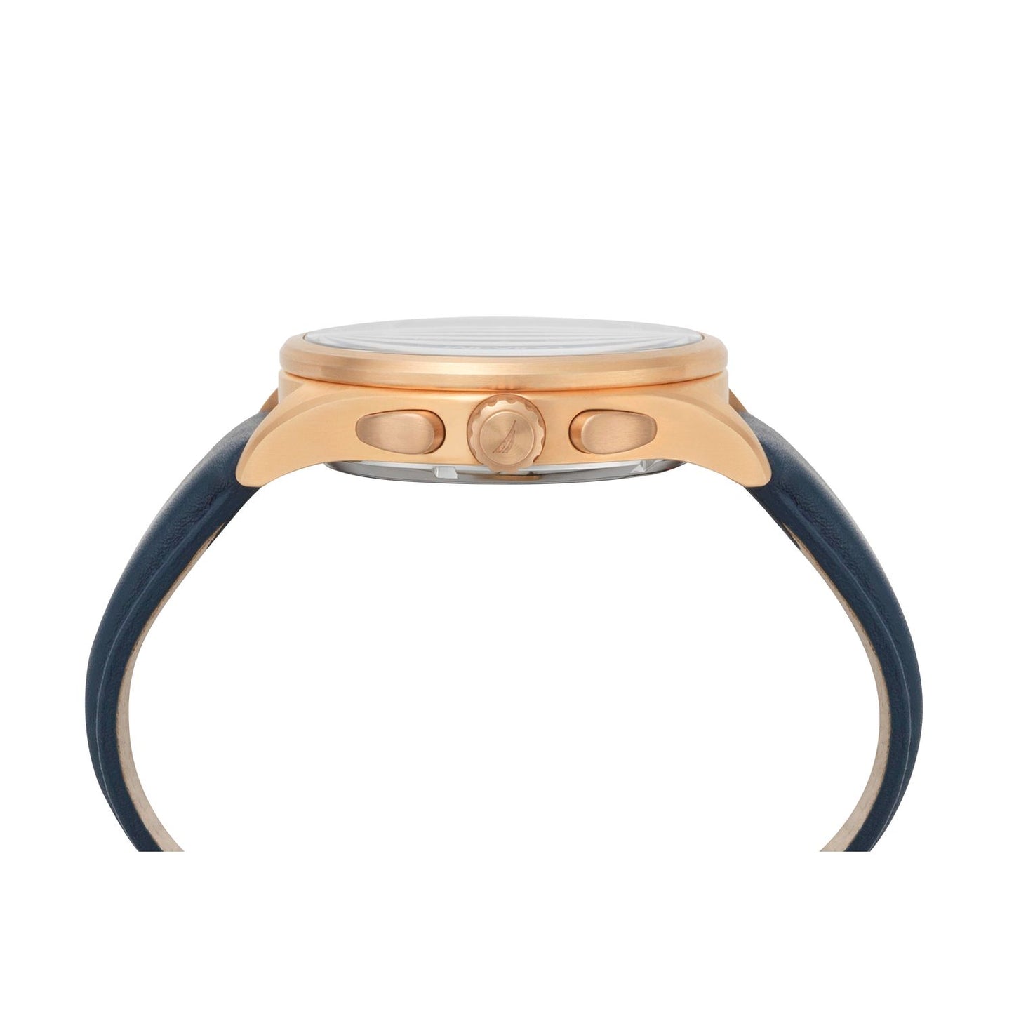 Side view of NAUTICA Mod. NAPSHG002 gent quartz watch with a 44 mm case and water resistance of 10 ATM, shown with mineral dial.