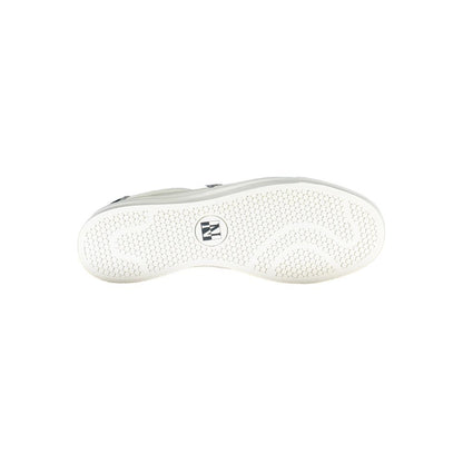 Sole view of Napapijri White Polyester Men Sneaker with logo