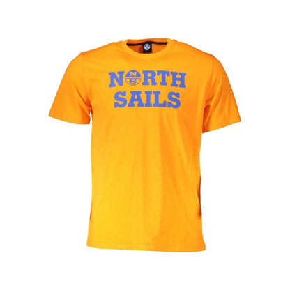 North Sails Orange Cotton Men T-Shirt with logo print