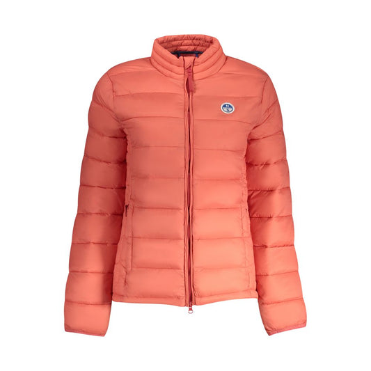 North Sails Pink Polyamide Jackets & Coat with logo and zip closure, long sleeves, and two external pockets.