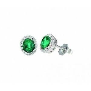 ORECCHINI RECARLO MOD. E33CC251_SM featuring elegant emerald and diamond design