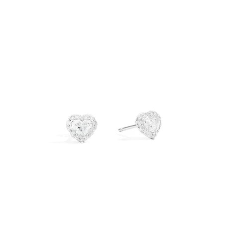 ORECCHINI RECARLO MOD. E67SC022_065 heart-shaped diamond earrings