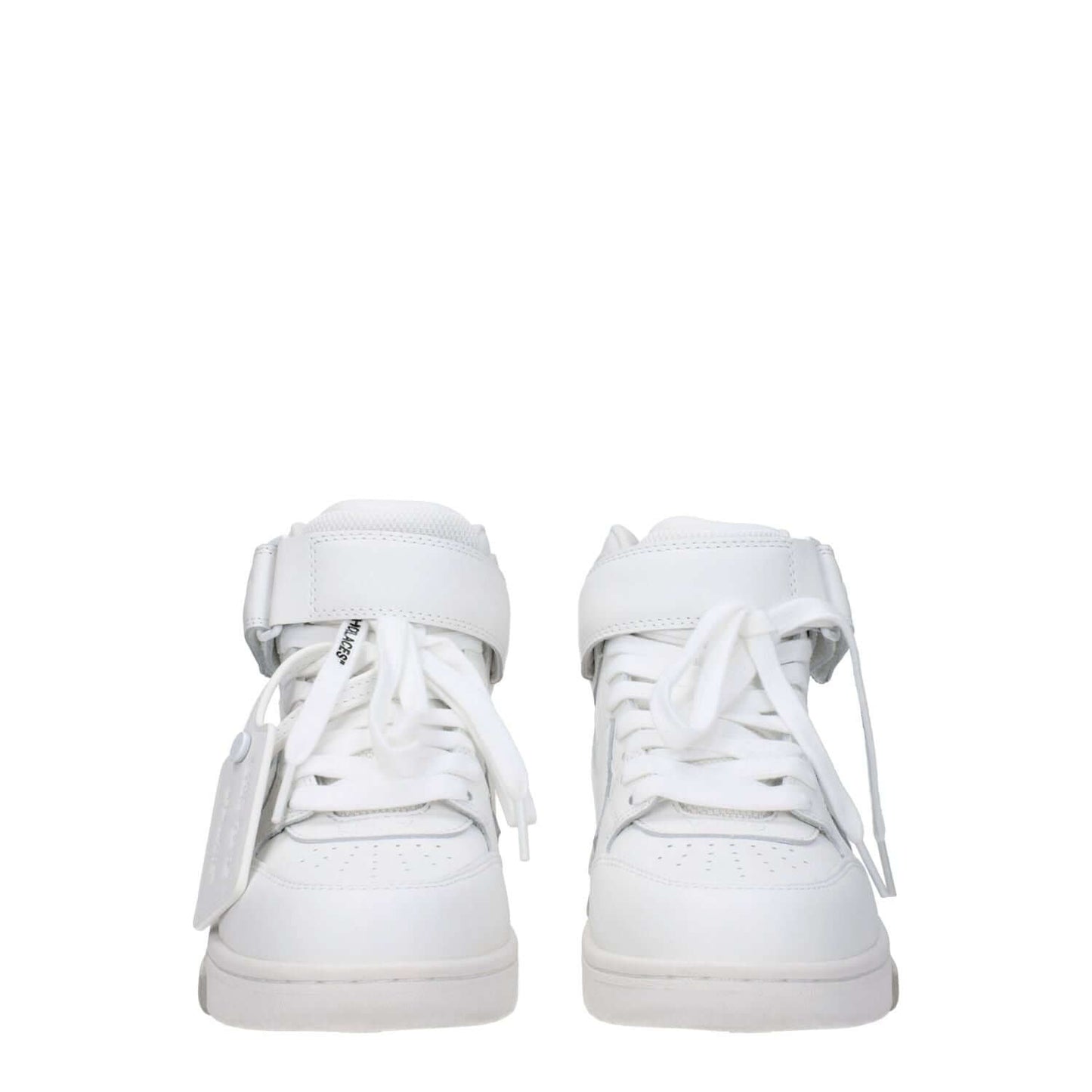 Off-White White Leather High Top Sneakers