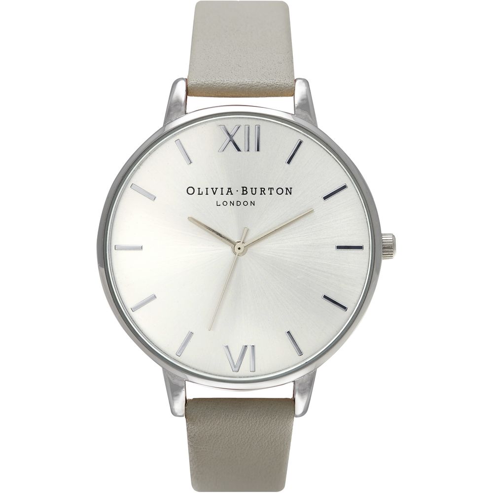 Olivia Burton Gray Leather Dress Watch