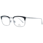 Omega Black Men Glasses Frame with full-rim acetate and metal design, demo lenses, and rectangle style for men.
