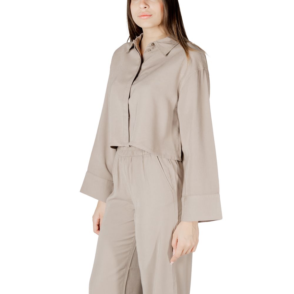 Only Beige Viscose Blouse