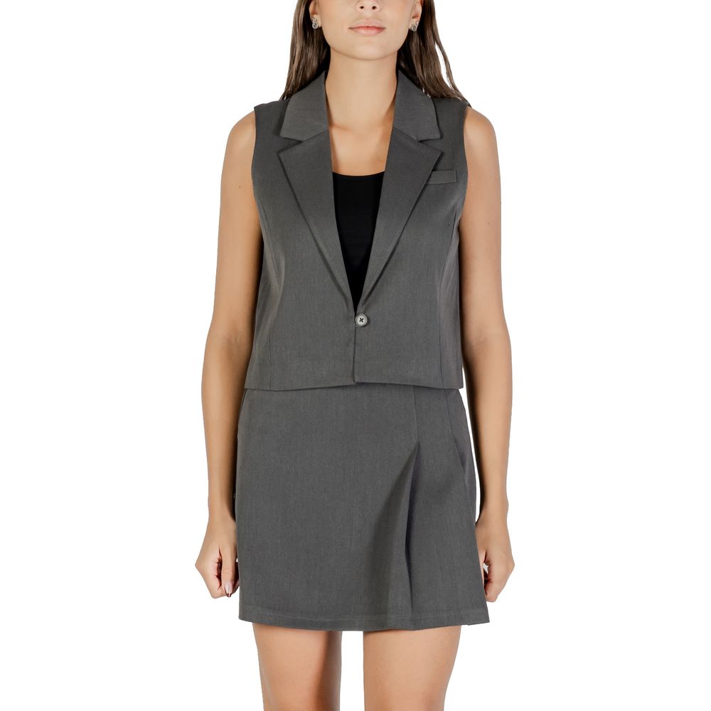 Only Gray Recycled Polyester Waistcoat 1728,71956299936,Clothing,Gray,IT38|XS,New with tags,Only,Suits & Blazers - Clothing,Waistcoats - Suits & Blazers - Clothing,Women