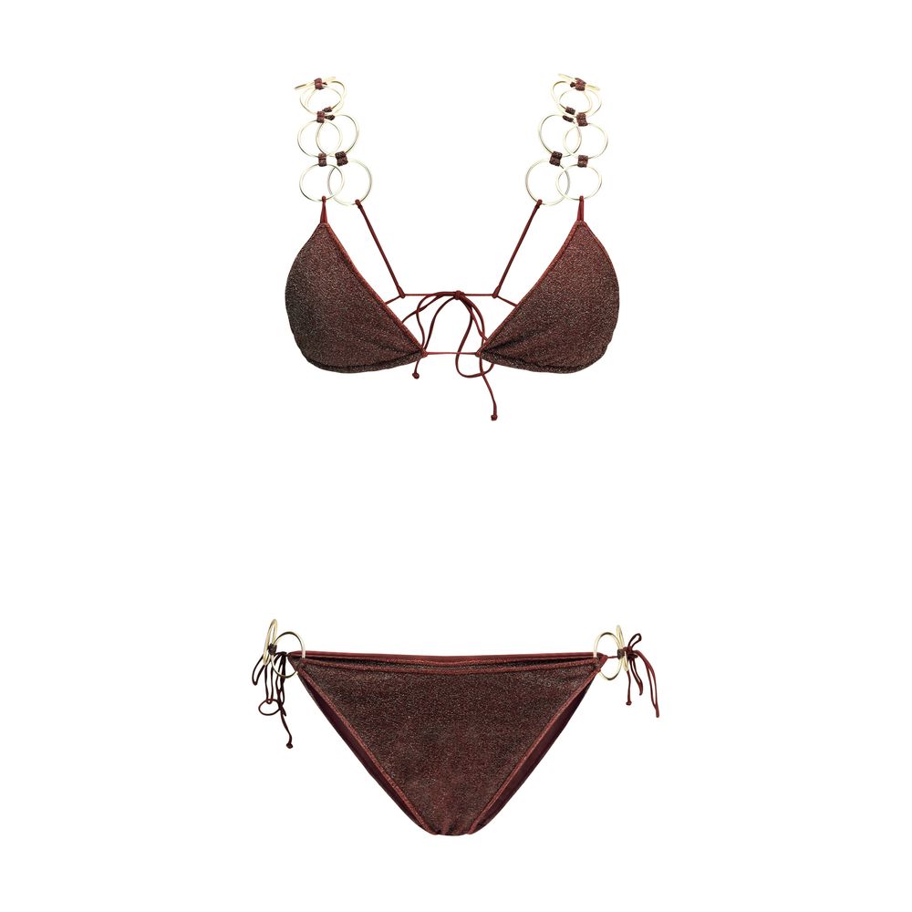 Oséree Brown Polyamide Bikini 1728,72470364320,Bikinis - Swimwear - Clothing,Brown,Clothing,M,New with tags,Oséree,S,Swimwear - Clothing,Women