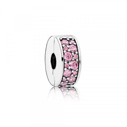 PANDORA JEWELRY Mod. PINK PAVÉ CLIP CHARM