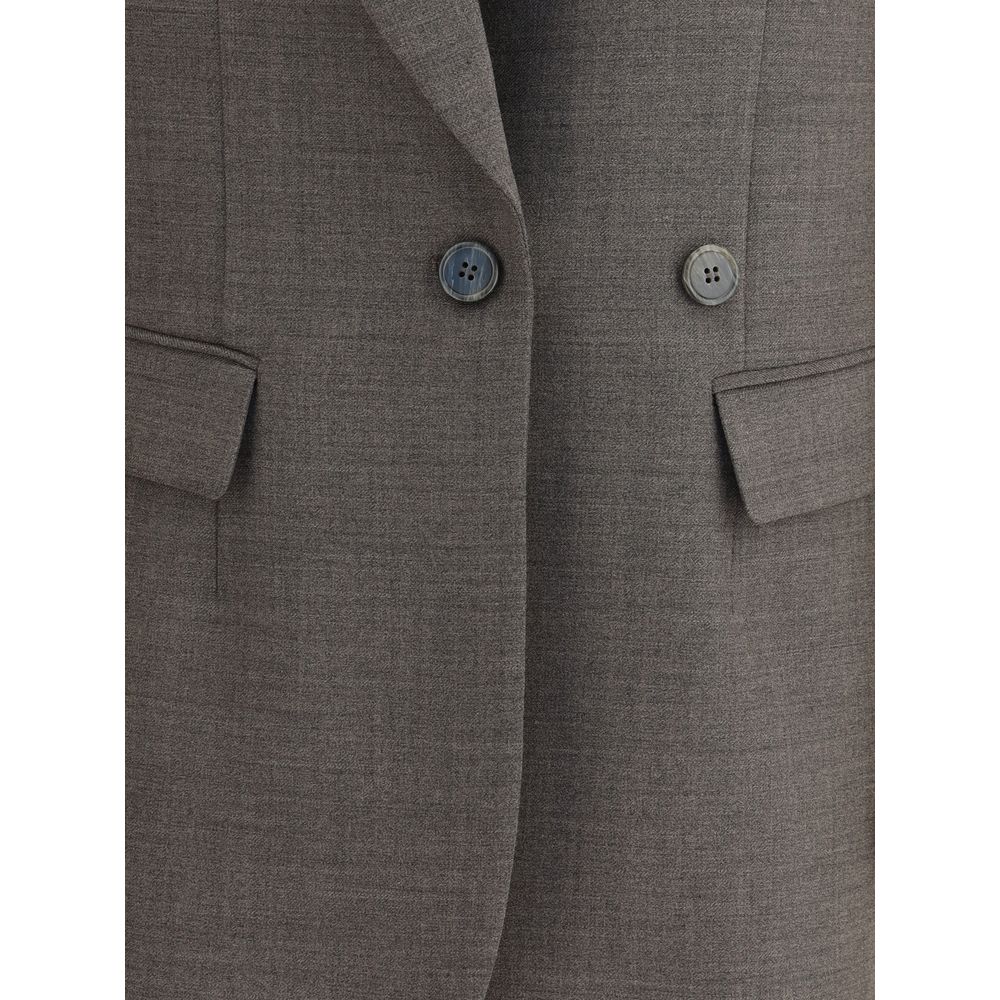 P.A.R.O.S.H. Gray Fleece Wool Blazer