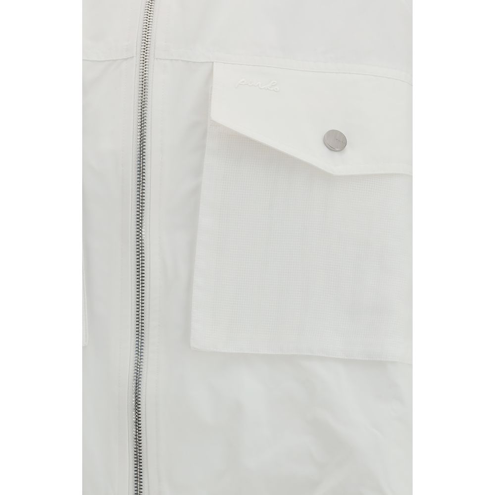 PINKO White Polyester Shell Jacket