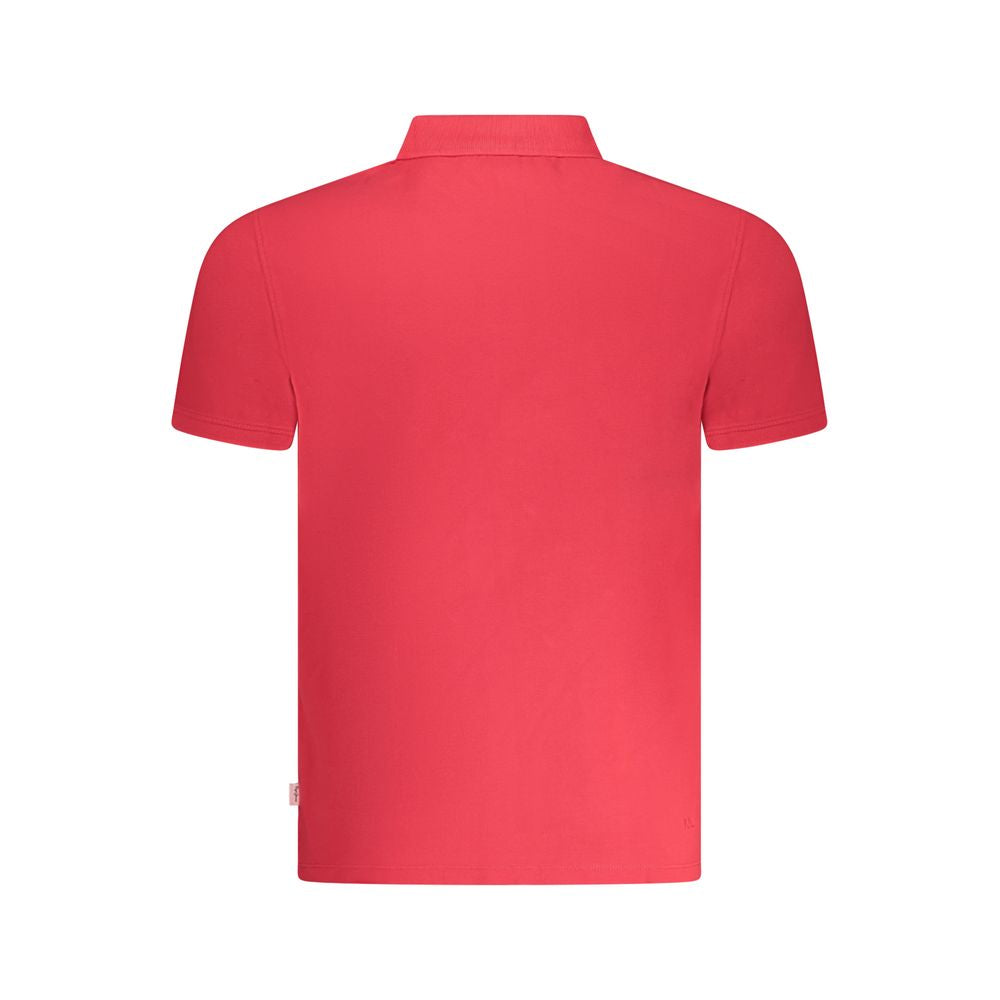 Back view of Pepe Jeans Red Cotton Men Polo Shirt in vibrant red color