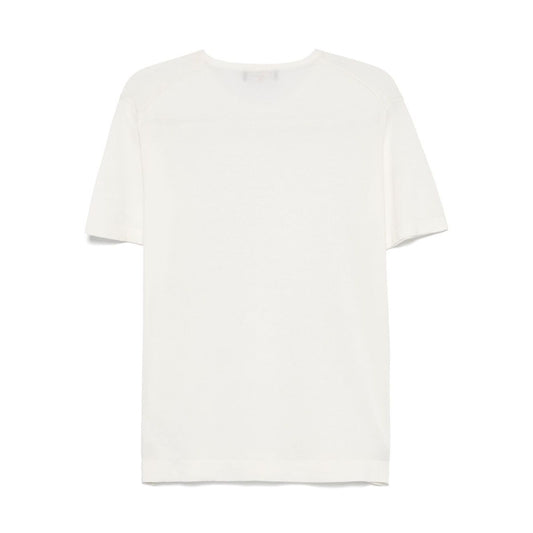 White Peuterey T-shirts and Polos with crew neck and short sleeves, featuring ribbed cuffs and hem for a classic fit.