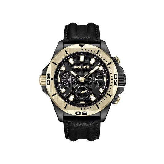 Police Black Artificial Leather Sport Watch