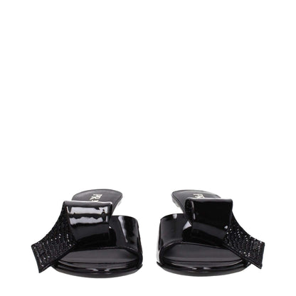 Prada Black Leather Sandals