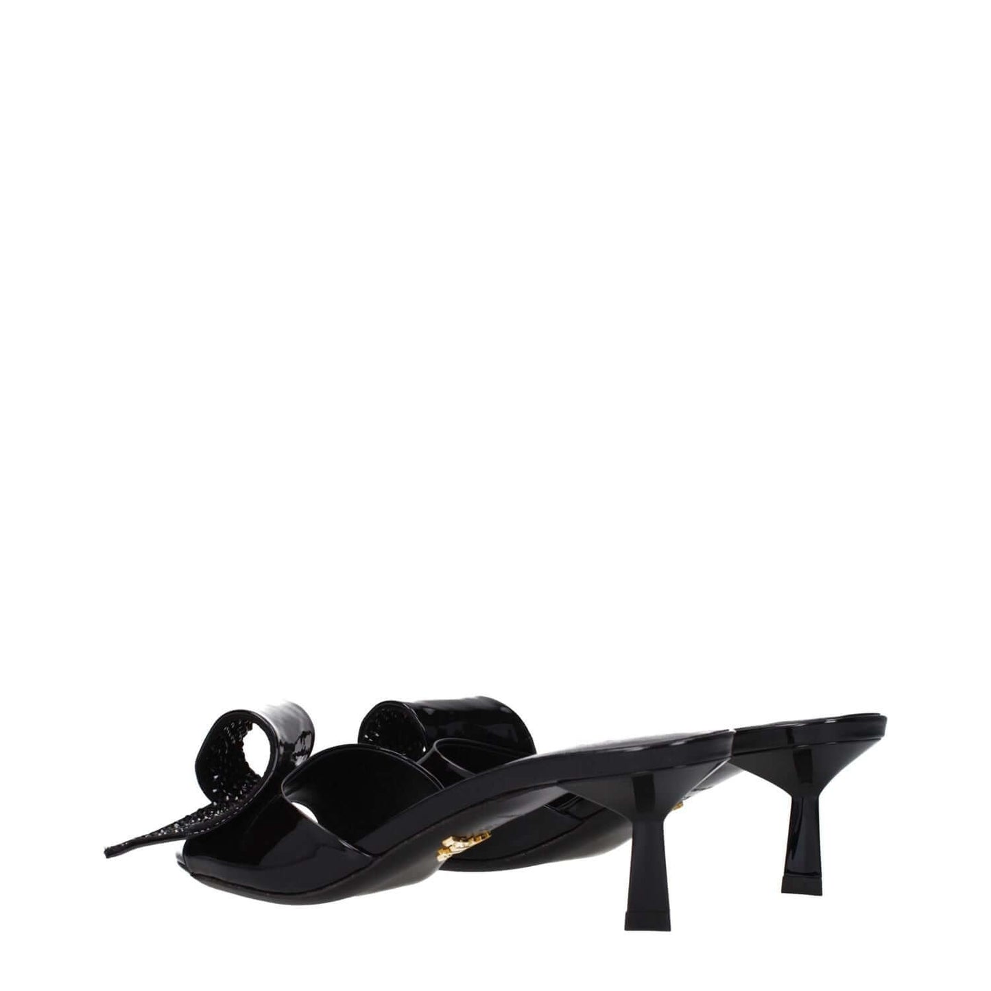 Prada Black Leather Sandals