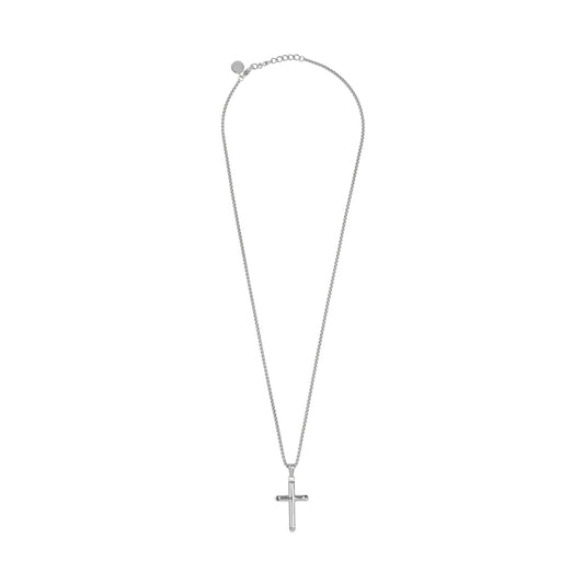 RADIANT JEWELS JEWELRY Mod. RH000108 elegant silver cross pendant necklace.