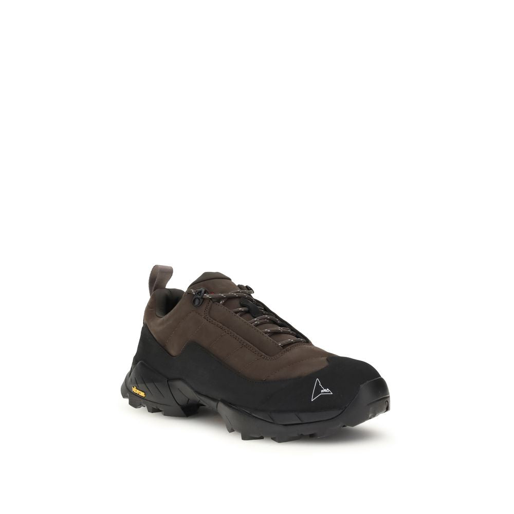 ROA Brown Calf Leather Bos Taurus Athletic Sneakers