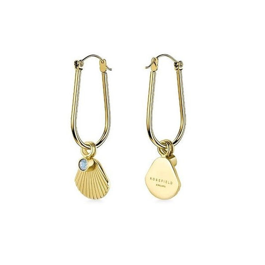 ROSEFIELD JEWELS JEWELRY Mod. JPHSCG-J258 gold earrings with shell and gem charms