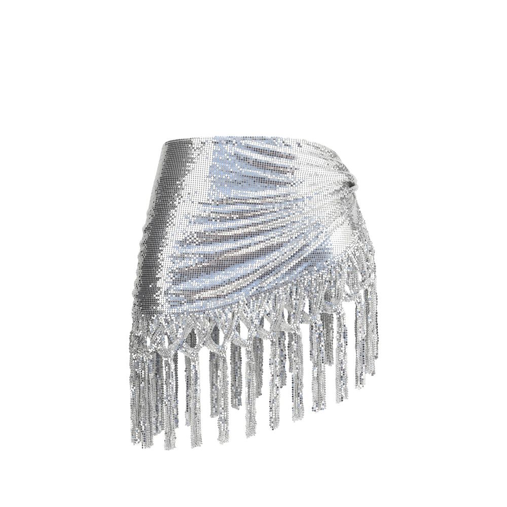 Rabanne Silver Aluminum Regular Belt