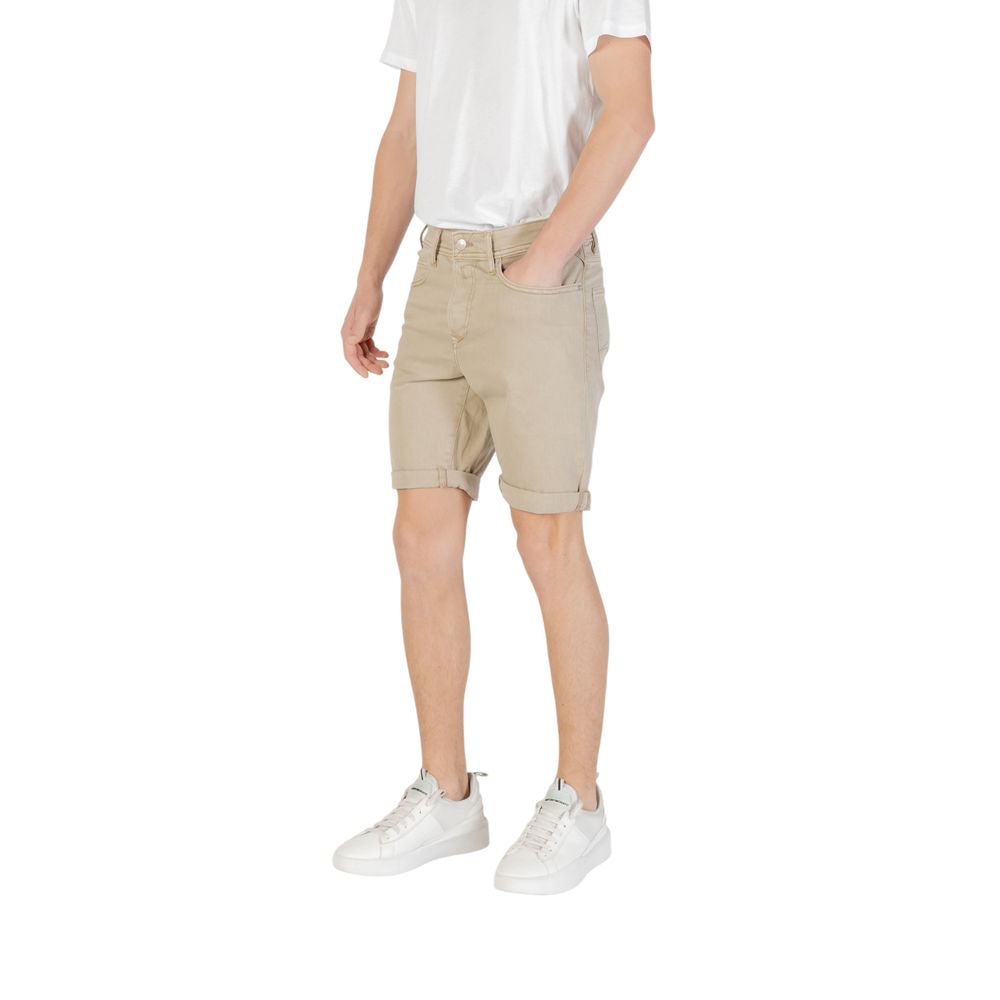 Replay Green Cotton Bermuda Shorts