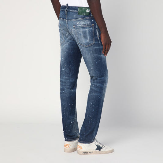 Dsquared2 Medium Galaxy Wash Cool Guy jeans in faded blue S74LB1712D30010/R_DSQUA-470_202