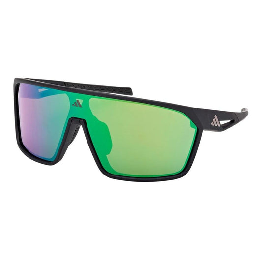 ADIDAS MOD. SP0108 unisex sunglasses in plastic, green reflective lenses, modern design.