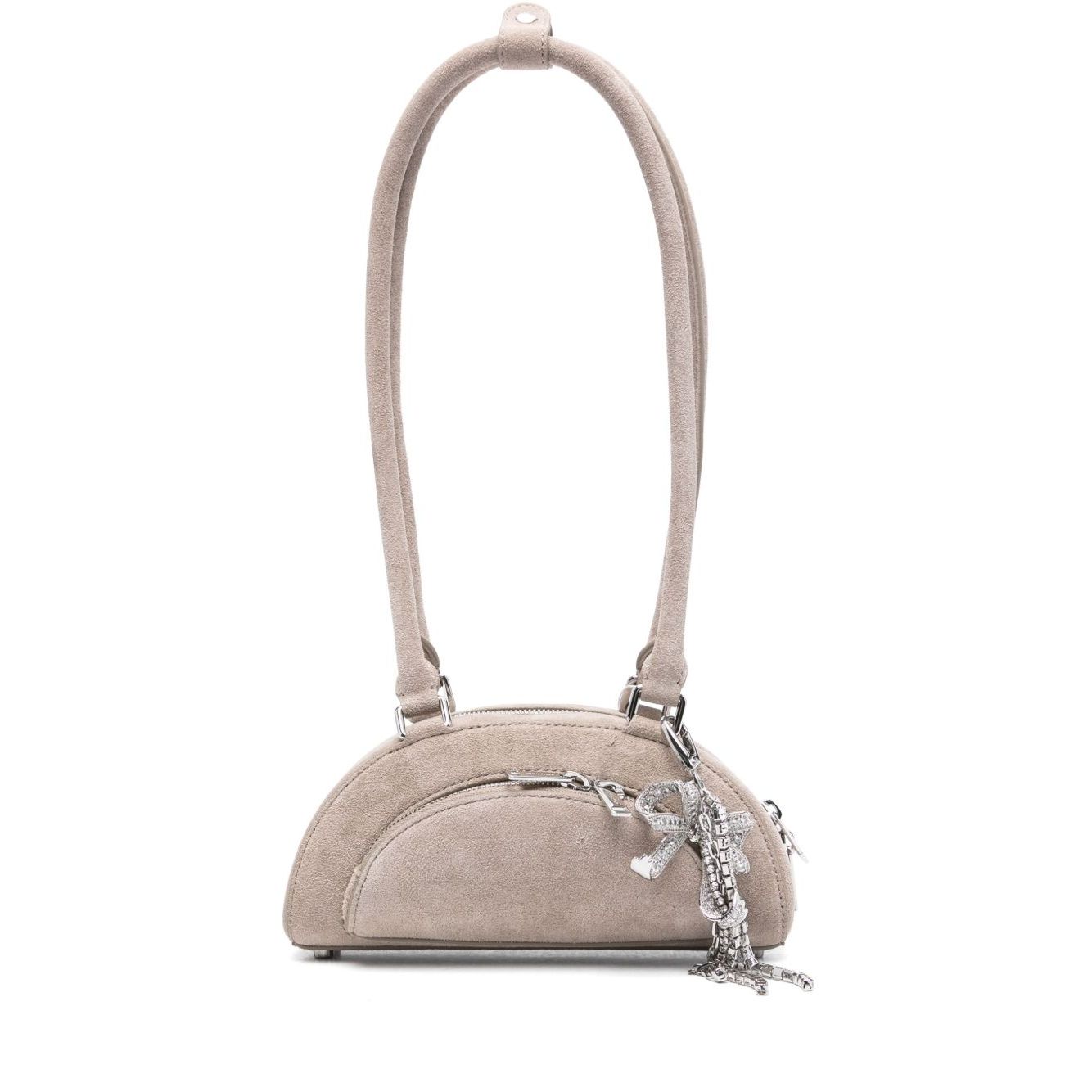 Front view with bag zipped and handles upright.