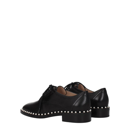 Stuart Weitzman Black Leather Oxfords And Derbies