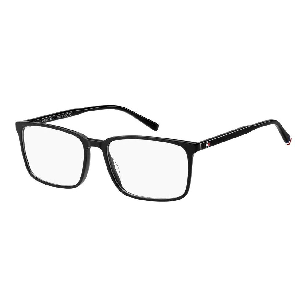 TOMMY HILFIGER MOD. TH 2269 black rectangular glasses for men, showcasing a sleek and sophisticated design.