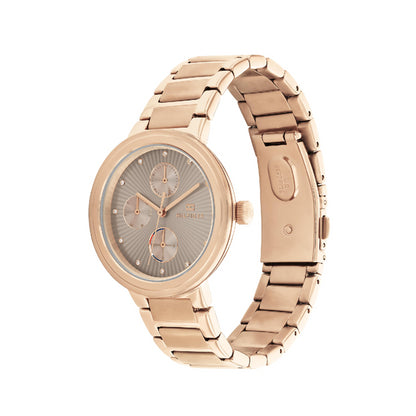 TOMMY HILFIGER Mod. 1782533 lady's quartz analog watch with mineral dial, 36mm case, and bracelet in official packaging.