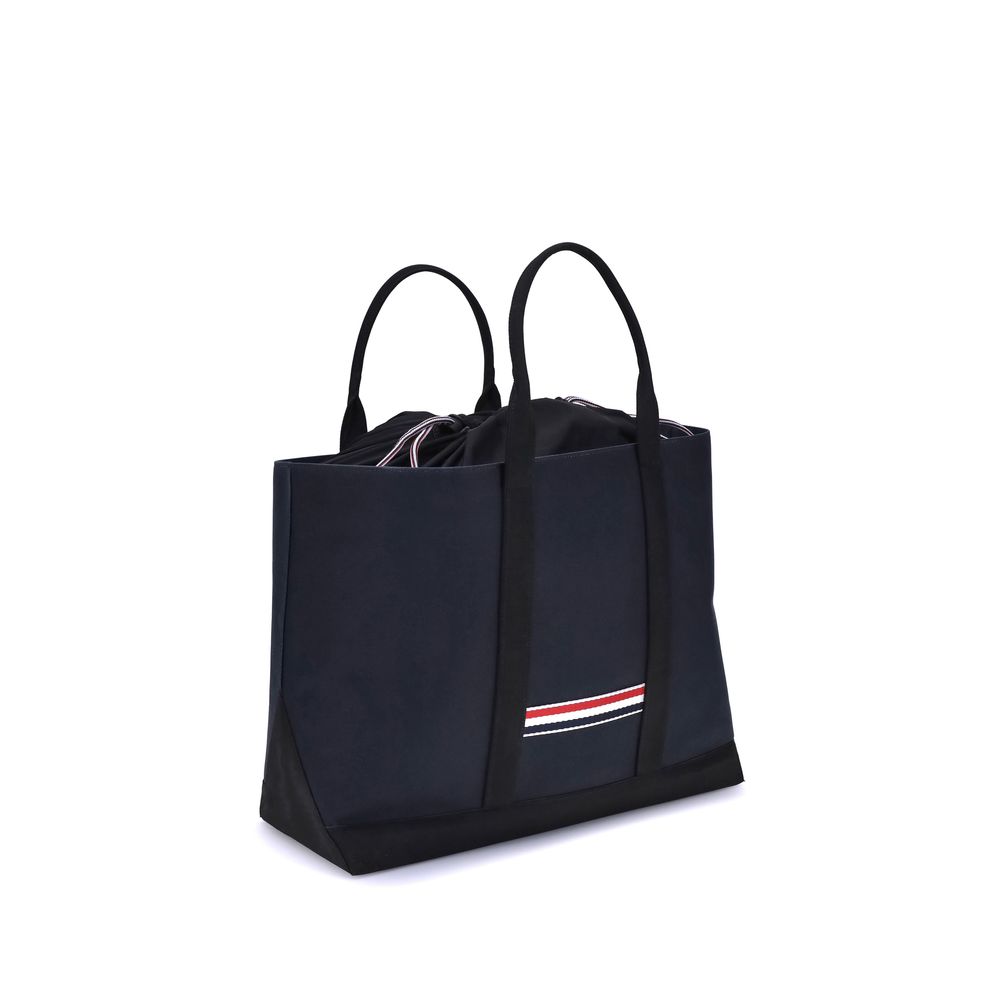 Thom Browne Blue Calf Leather Bos Taurus Handbag