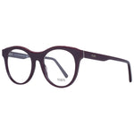 Tod's Purple Women Glasses Frame, full-rim round style, plastic material with demo lenses, frame width 140mm.