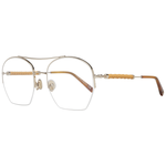 Tod's Silver Women Glasses Frame - Half-rim metal and plastic frame with silver color, size 54-19-140