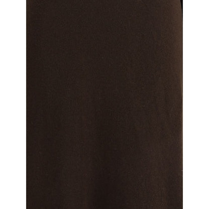 Close-up of Tom Ford Brown Cashmere Casual Dress fabric, highlighting its soft knit texture and rich brown color.