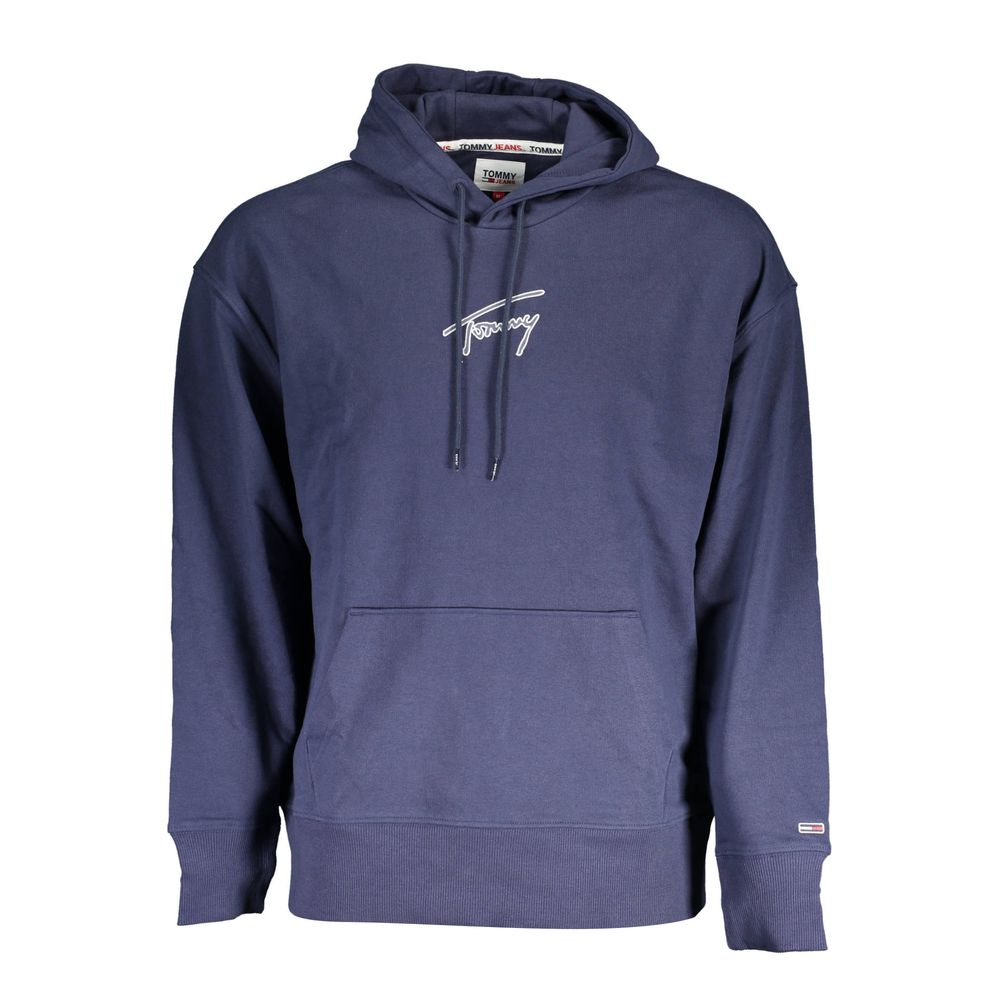 Tommy Hilfiger Blue Cotton Men's Hoodie Sweatshirt