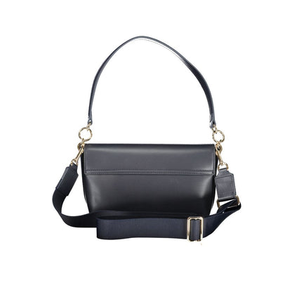 Tommy Hilfiger Blue Polyethylene Handbag with handle, adjustable strap, internal pocket, contrasting details, and logo.
