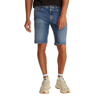 Tommy Hilfiger Jeans Blue Recycled Cotton Bermuda Shorts