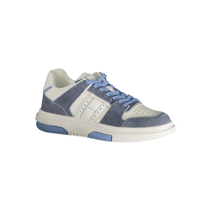 Tommy Hilfiger Light Blue Leather Women Sneaker with premium materials and iconic logo design for style and comfort.