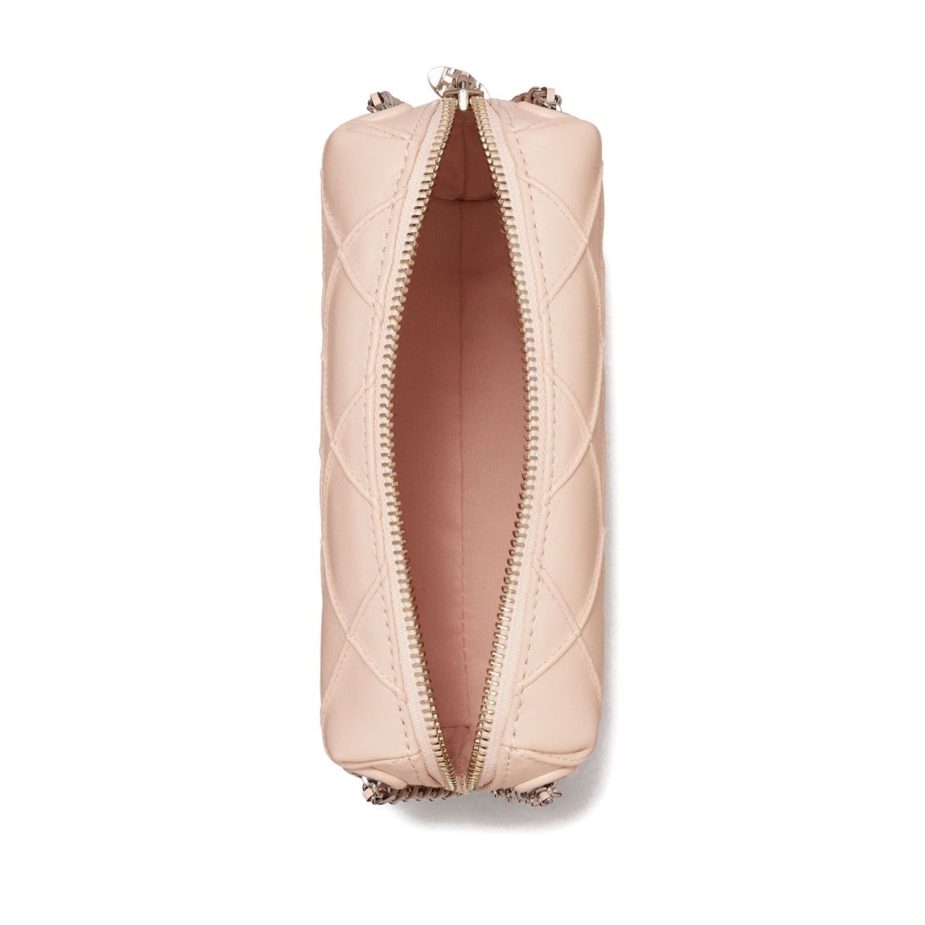 Front view with bag zipped and handles upright.