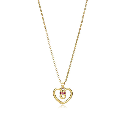 VICEROY JEWELS Mod. 13026C100-06 lady's silver necklace in a heart-shaped design with quartz movement and official packaging.