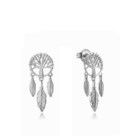 Silver 925° earrings with feather design, VICEROY JEWELS Mod. 13048E000-00, quartz analog for ladies, water-resistant official packaging.